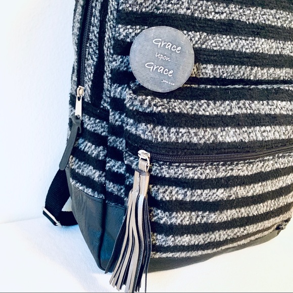 Madden Girl Striped Backpack - Picture 4 of 14